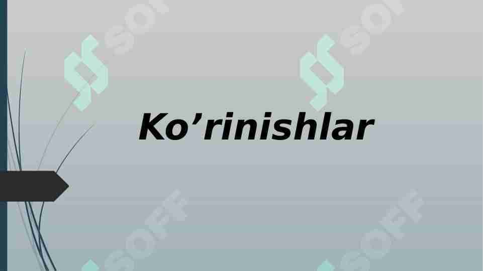 Ko’rinishlar