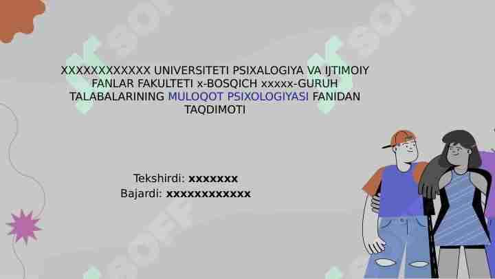 MULOQOT PSIXOLOGIYASINING PREDMETI, MAQSAD VA VAZIFALARI