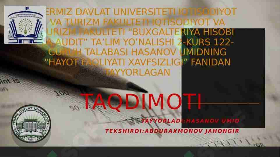 IJTIMOIY XAVFLAR VA ULARNING OQIBATLARI