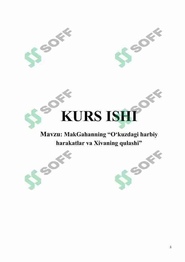 MakGahanning O‘kuzdagi harbiy harakatlar va Xivaning qulashi