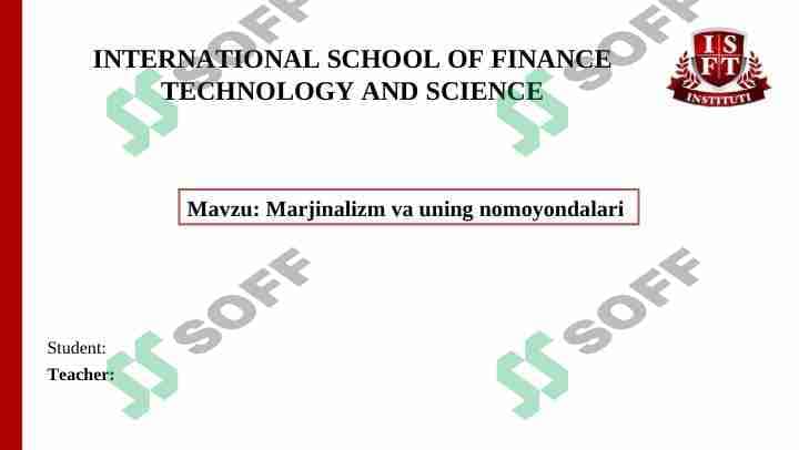 Marjinalizm va uning nomoyondalari
