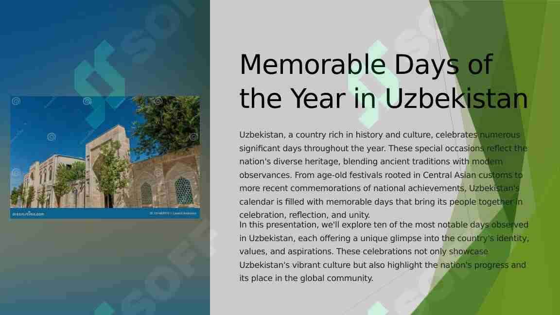 Memorable days of the year in Uzbekistan