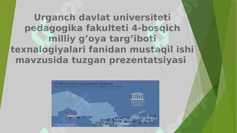 Milliy g’oya targ’ibotida milliy-madaniy markazlarning o’rni va ro’li