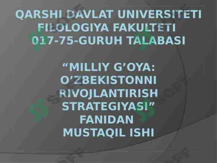 Milliy ong va mentalitetda milliy go’yaning aks etishi