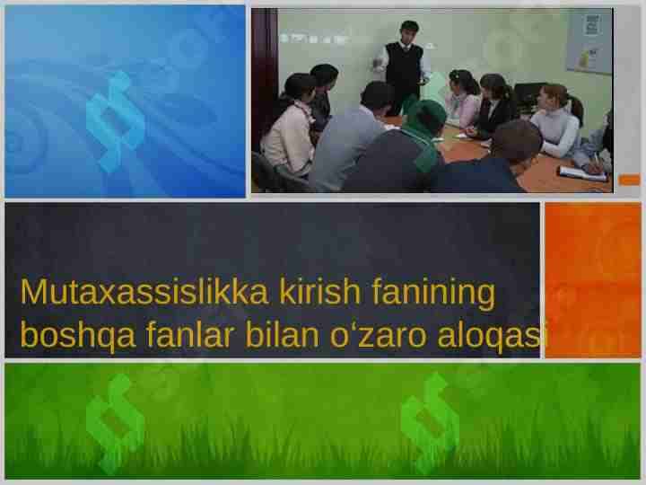 Mutaxassislikka kirish fani