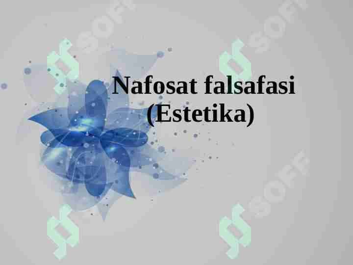 Nafosat falsafasi (Estetika)