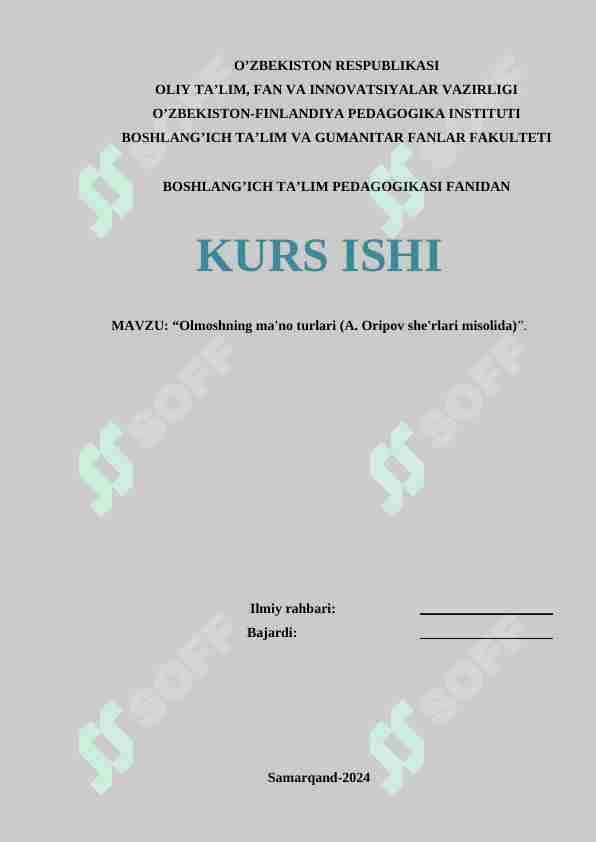 Olmoshning ma'no turlari (A. Oripov she'rlari misolida