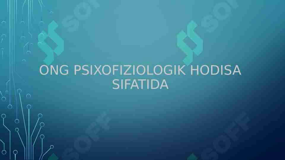 Ong psixofiziologik hodisa sifatida