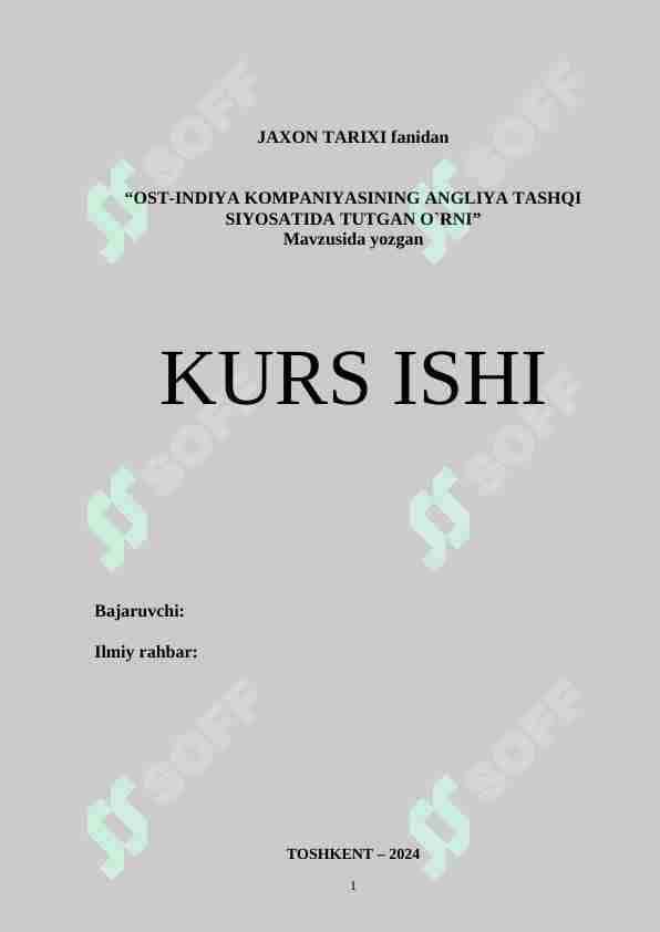 Ost-Indiya kompaniyasining Angliya tashqi siyosatida tutgan o`rni