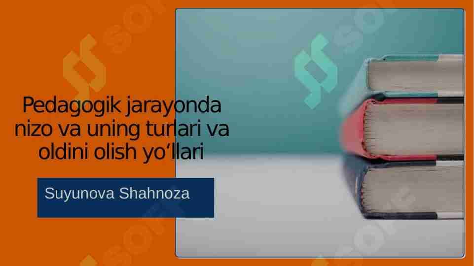 Pedagogik nizo va uning oldini olish