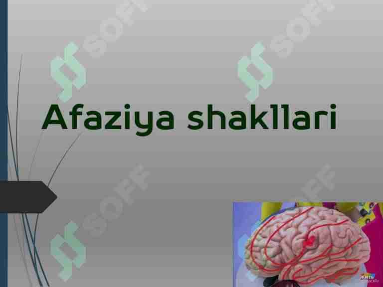 Psixolingvistika. Afaziya shakllari.