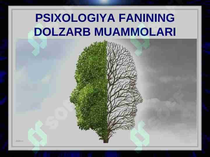 Psixologiya fanining dolzarb muammolari