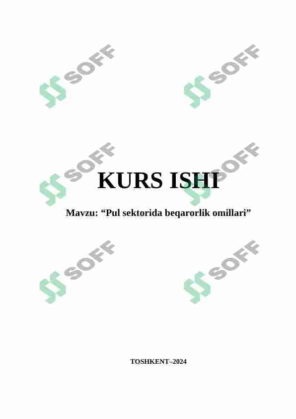 Pul sektorida beqarorlik omillari