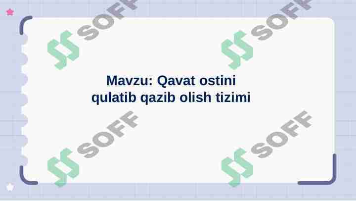 Qavat ostini qulatib qazib olish tizimi