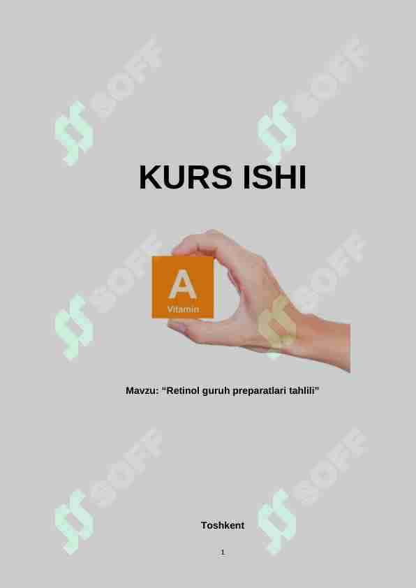 Retinol guruh preparatlari tahlili
