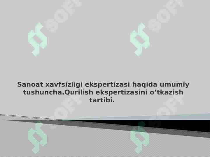 Sanoat xavfsizligi ekspertizasi haqida umumiy tushuncha