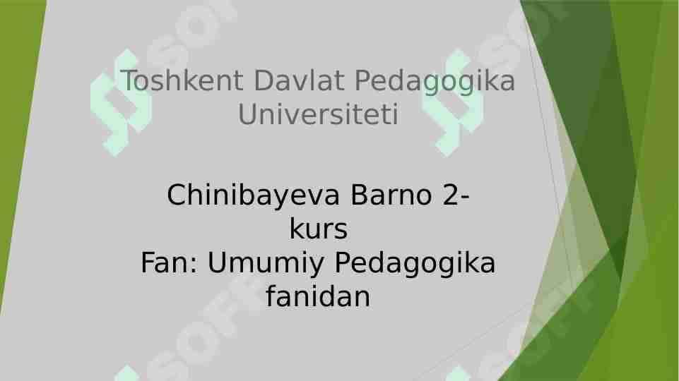 Shaxsning rivojlanish tarbiyasi va ijtimoiylashuvi