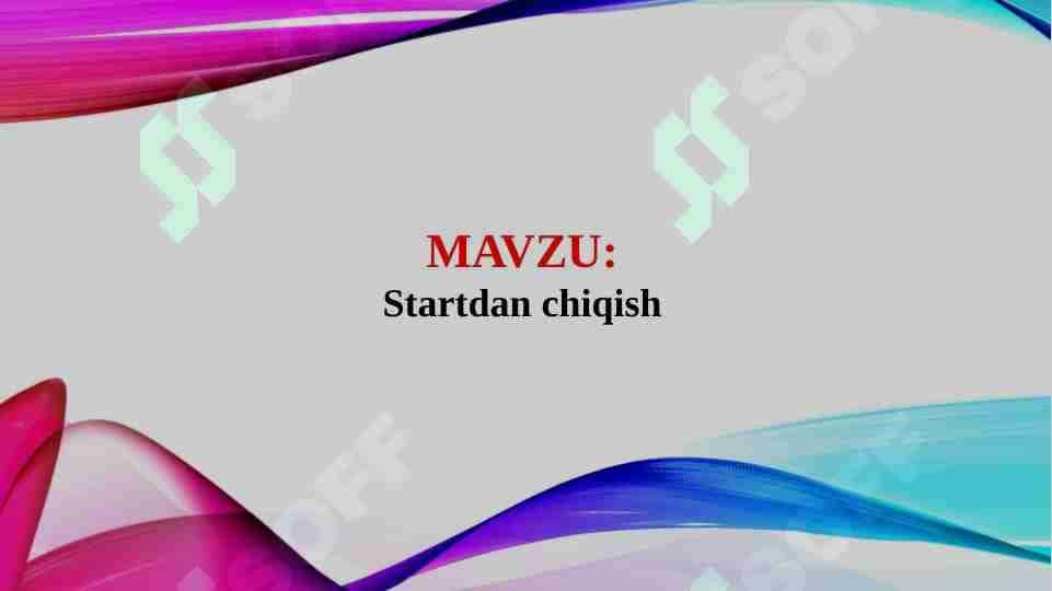 Startdan chiqish
