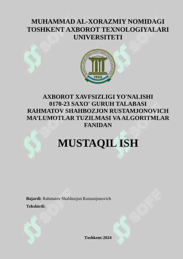 Statik ma'lumotlar tuzilmalari