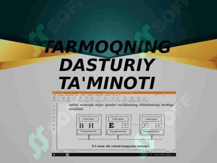 TARMOQNING DASTURIY TA'MINOTI
