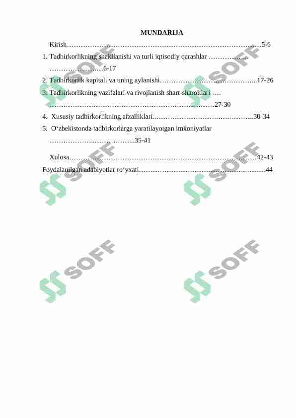 Tadbirkorlik faoliyatining shakllari