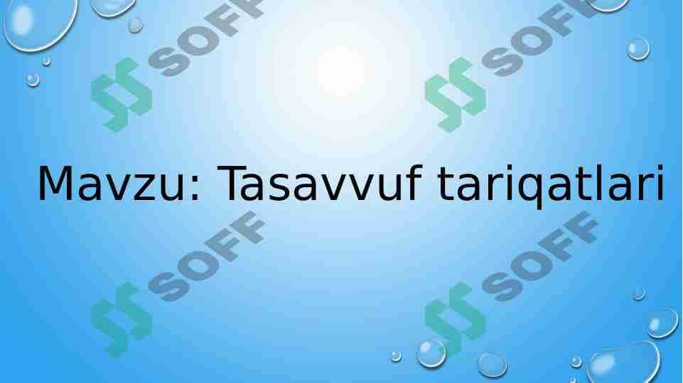 Tasavvuf tariqatlari