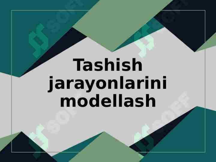 Tashish jarayonlarini modellash