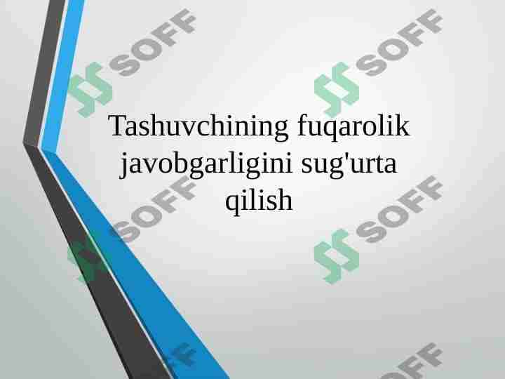 Tashuvchining fuqarolik javobgarligini sug'urta qilish