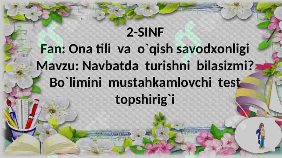 Test Ona tili