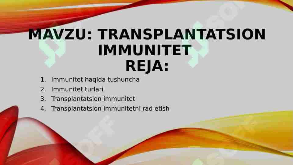Transplantatsion immunitet