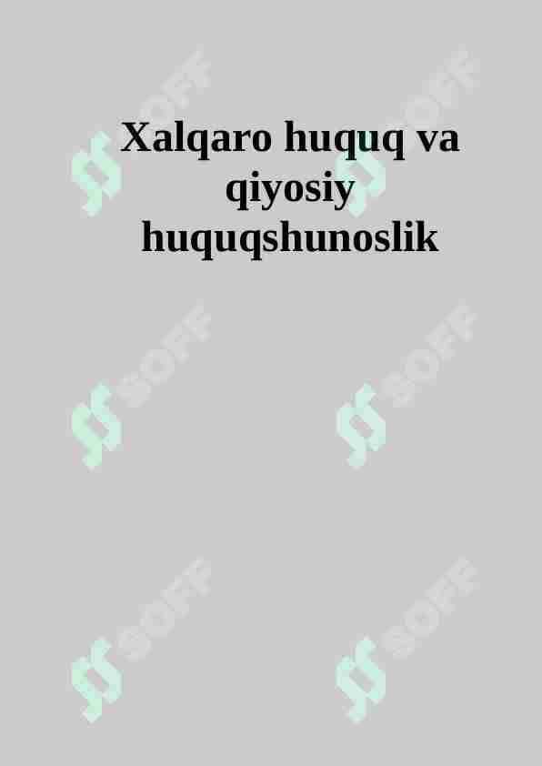 Xalqaro huquqda qurolli mojarolar ishtirokchilarining huquqiy holati