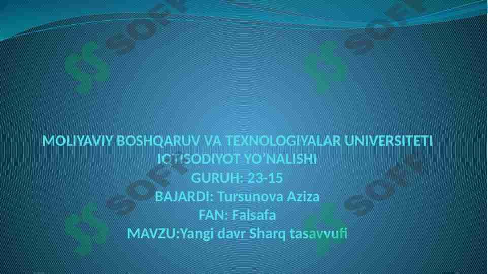 Yangi davr Sharq tasavvufi