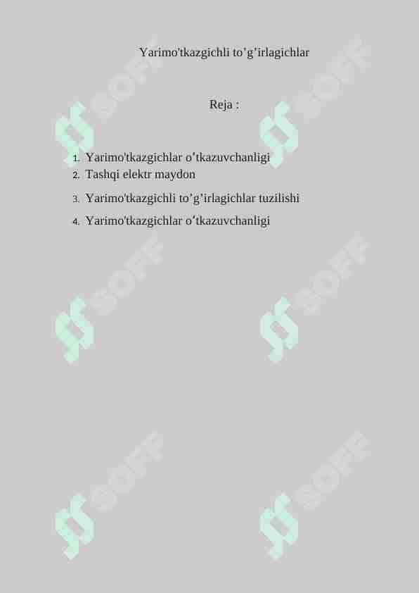 Yarimo'tkazgichli to’g’irlagichlar