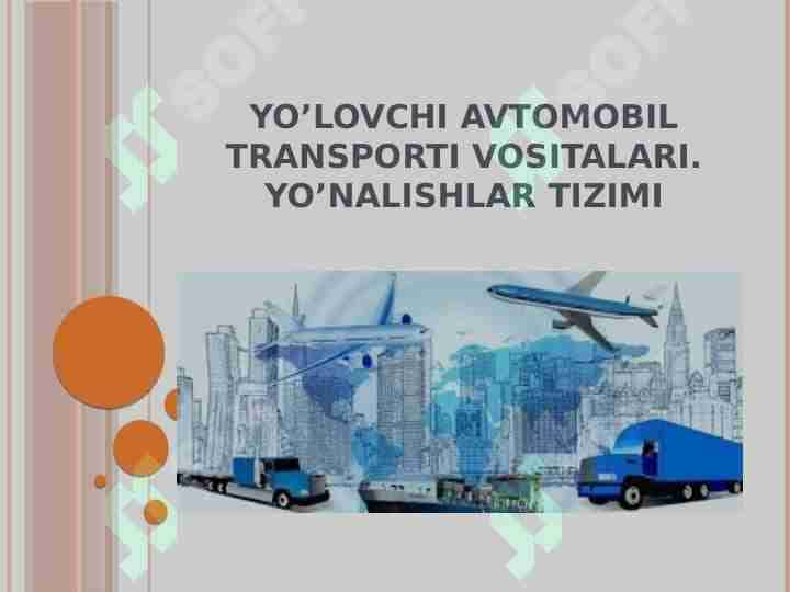Yo’lovchi avtomobil transporti vositalari
