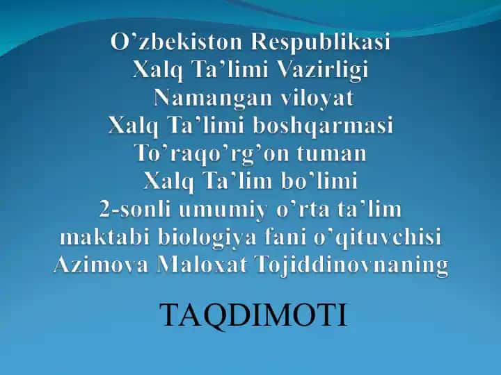 Biologiya fanida o‘quvchilarning bo’sh o’zlashtirishi va bo‘shliqlarning sabablari