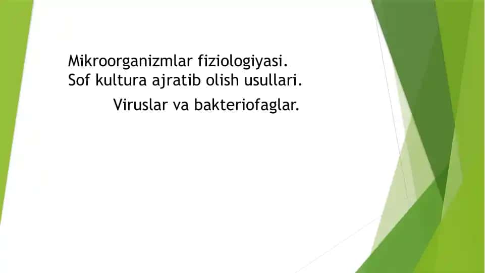 Mikroorganizmlar fiziologiyasi