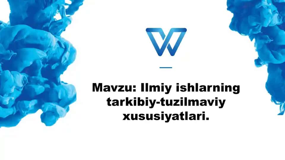 Ilmiy ishlarning tarkibiy-tuzilmaviy xususiyatlari
