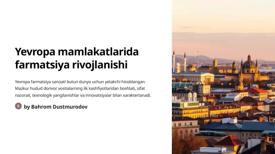 Yevropa farmatsiya sanoati