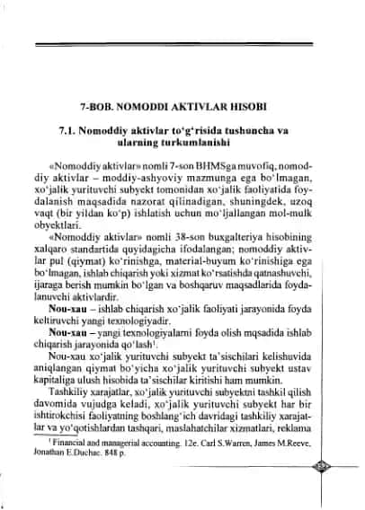 Nomoddiy vositalar hisobi