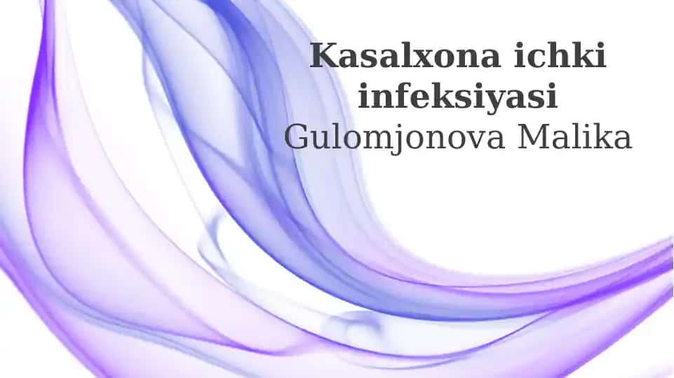 Kasalxona ichki infeksiyasi
