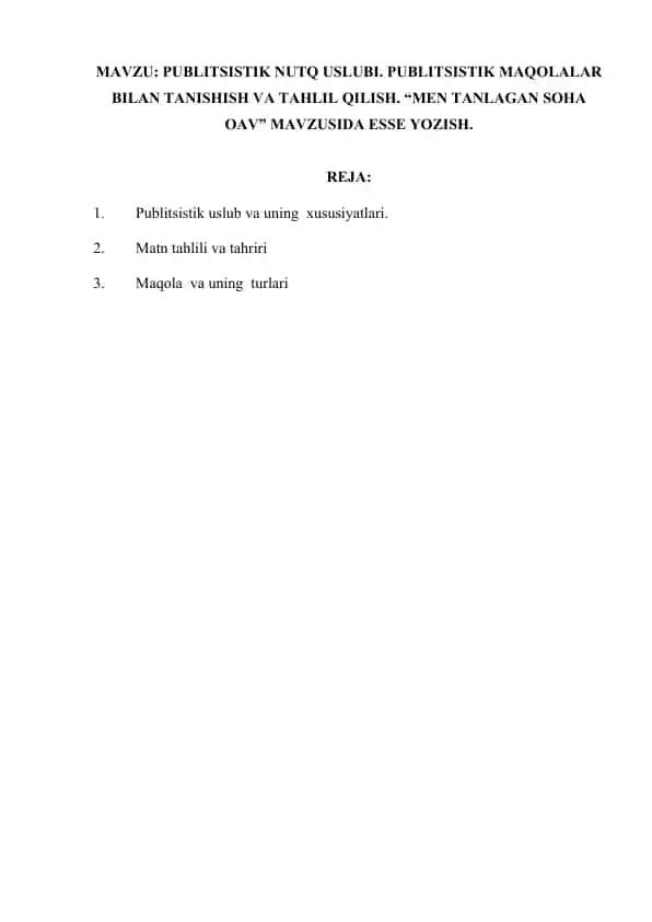 Publitsistik nutq uslubi