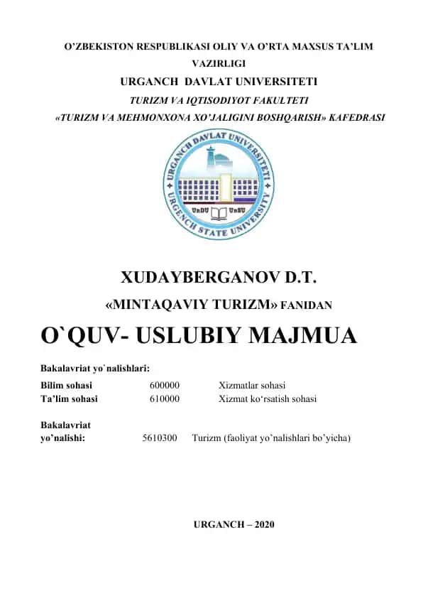O`quv- uslubiy majmua