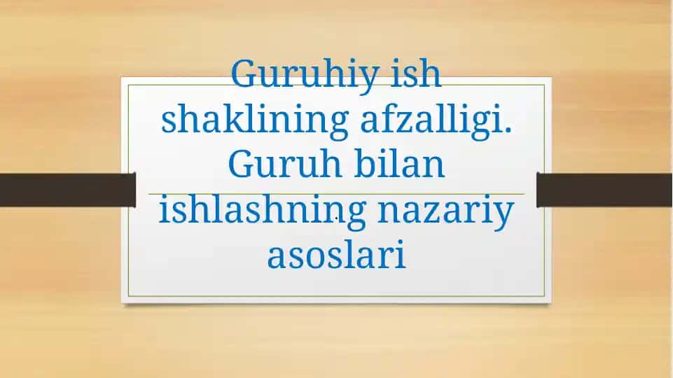 Guruhiyishshakliningafzalligi