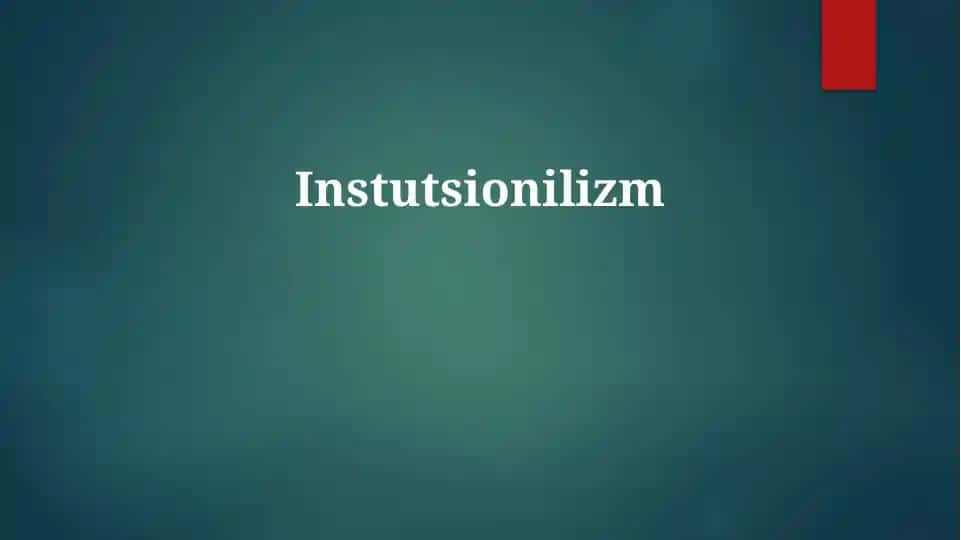 Institutsionalizm
