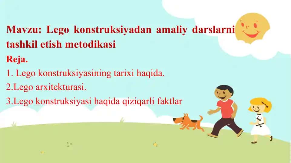 Legokonstruksiyadan amaliy darslarni tashkilot etish metodikasi