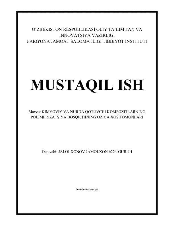 Kimyoviy qotuvchi kompozitlar