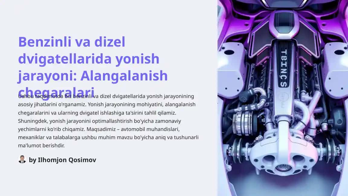 Benzinli va dizel dvigatellarida yonish jarayoni: Alangalanish chegaralari