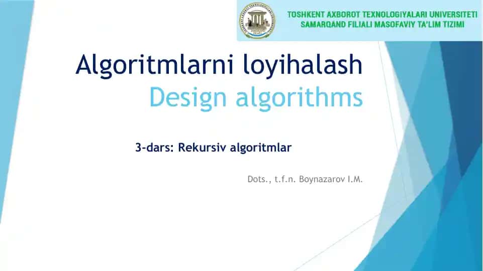 Rekursiv algoritmlar