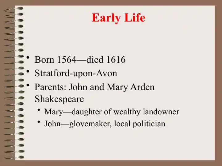 William Shakespeare biography