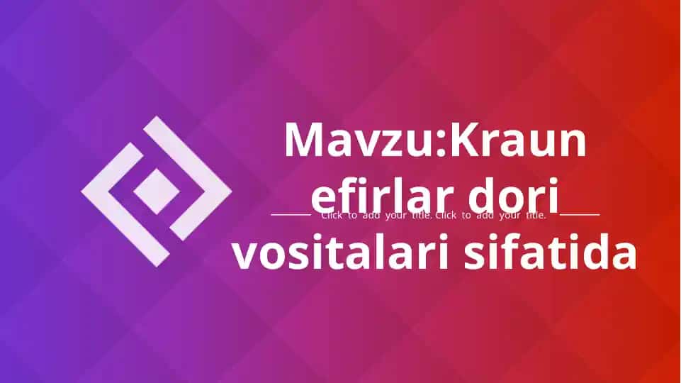 Kraun efirlar dori vositalari